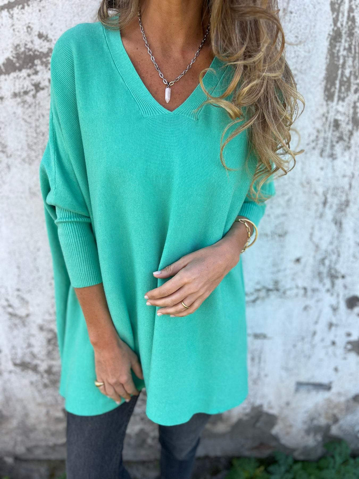 Annika Relaxed Fit V-Neck Sweater