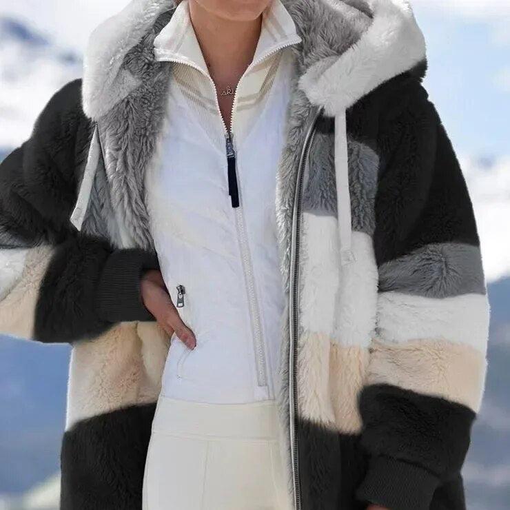 Franziska Colorblock Hooded Winter Jacket