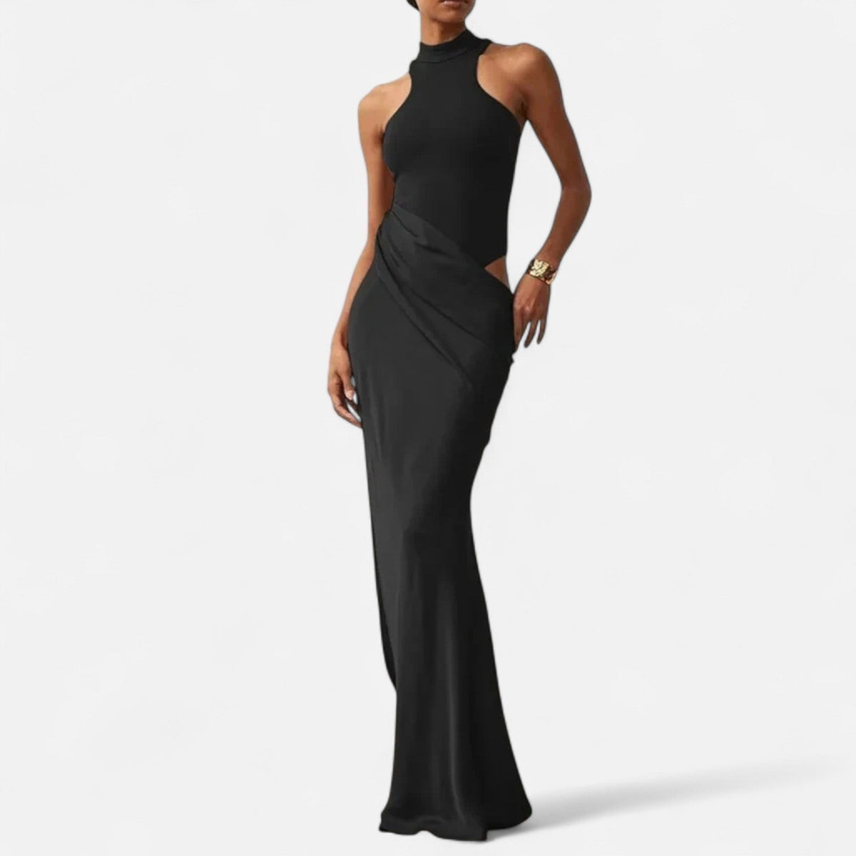 Kerstin Cut-Out Halter Maxi Dress