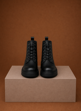 Women's Chunky Combat Lace Up Boots | Areleon