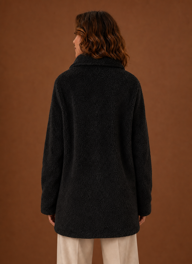 Women's Fleece Sherpa Zip Up Winter Jacket | Areleon