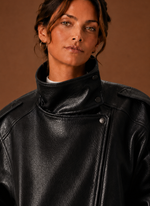 Women's Casual Jacket - Funnel Neck Collar Jacket | Areleon
