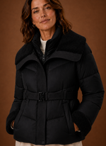 Women's Puffer Jacket - Belted Winter Coat | Areleon