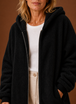 Women's Long Fleece Hooded Winter Jacket | Areleon