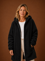 Women's Long Fleece Hooded Winter Jacket | Areleon