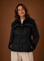 Women's Puffer Jacket - Belted Winter Coat | Areleon
