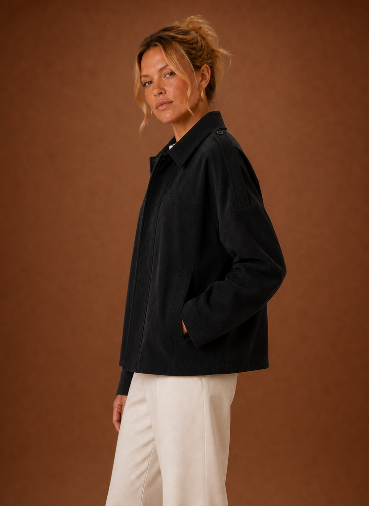 Women's Suede Oversized Jacket | Areleon