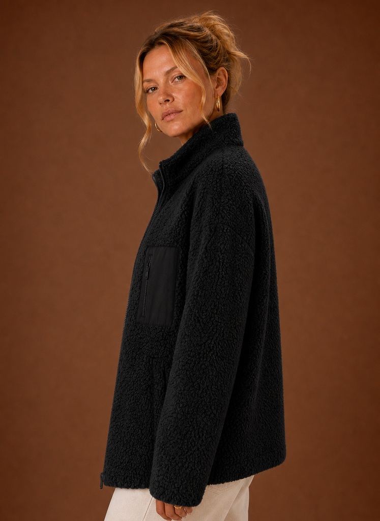 Women's Sherpa Zip-Up Jacket | Areleon