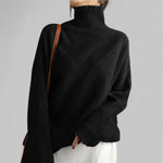 Barbara Oversized Patterned Turtleneck Sweater
