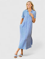 Maja Relaxed Striped Shirt Midi Dress