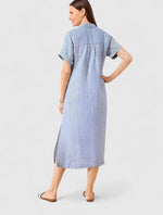 Maja Relaxed Striped Shirt Midi Dress
