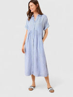 Maja Relaxed Striped Shirt Midi Dress