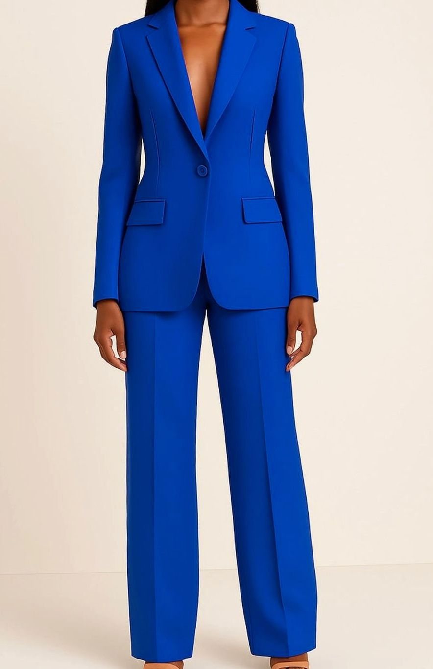 Hannah Single-Button Blazer & Trouser Set
