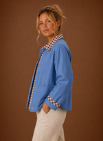 Women’s Barn Jacket - Check Collar Casual Coat | Areleon