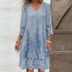 Greta Vintage Lace Trim Shift Dress