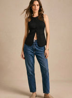 Clara Elegant Button-Front Sleeveless Vest