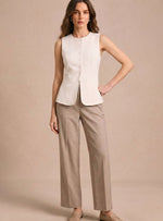 Clara Elegant Button-Front Sleeveless Vest