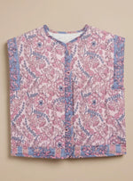 Hannah Quilted Floral Vest with Side Pockets