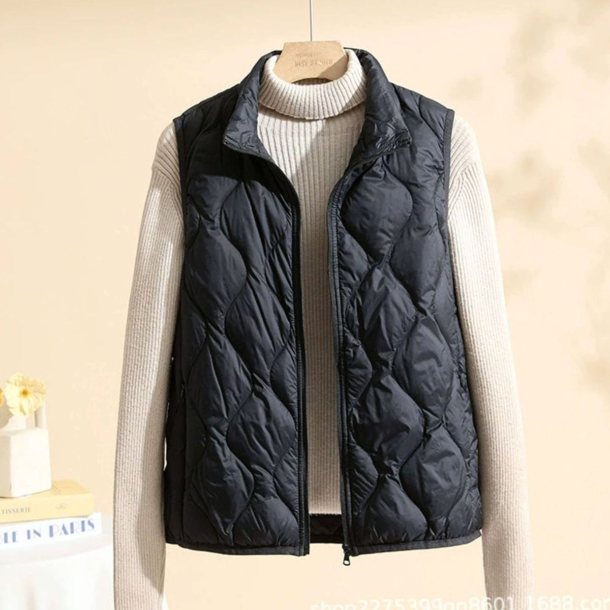 Annika Quilted Stand Collar Bodywarmer Vest