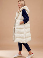 Elfriede Long Quilted Hooded Puffer Vest