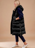 Elfriede Long Quilted Hooded Puffer Vest