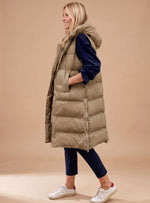 Elfriede Long Quilted Hooded Puffer Vest