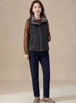 Marlene Sleeveless High Collar Quilted Vest