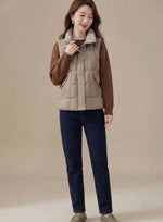 Marlene Sleeveless High Collar Quilted Vest