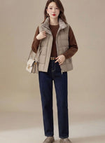 Marlene Sleeveless High Collar Quilted Vest