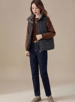 Marlene Sleeveless High Collar Quilted Vest