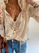 Tamara Elegant Boho V-Neck Blouse