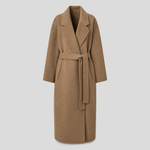 Bramford longline wool-blend coat in camel, product shot