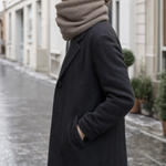 Brimley Knit Snood in beige, side view