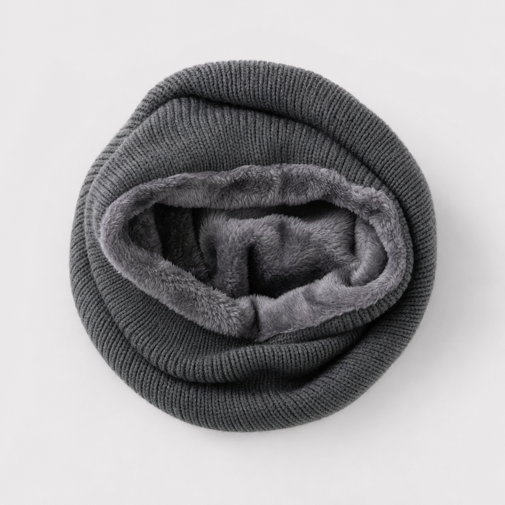 Brimley Knit Snood in charcoal grey, product shot