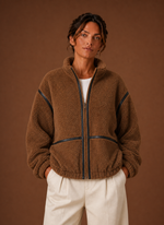 Women’s Sherpa Jacket - Zip-Up Fleece Coat | Areleon