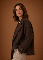 Women's Long Coat - Button Front Loose Casual Overcoat | Areleon
