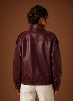 Women's Casual Jacket - Funnel Neck Collar Jacket | Areleon