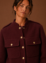Women's Cropped Jacket - Button-Front Short Coat | Areleon