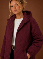 Women's Long Quilted Hooded Winter Coat | Areleon