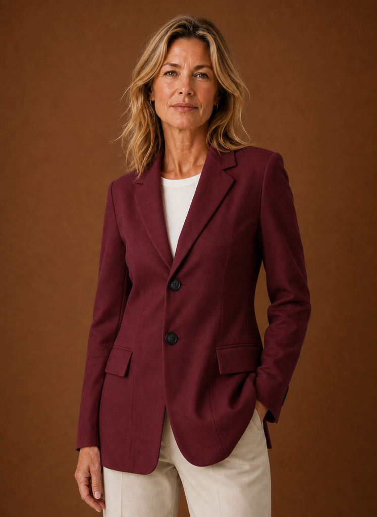 Women's Blazer - Tailored Longline Office Jacket | Areleon