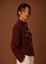 Women's Cropped Jacket - Button-Front Short Coat | Areleon