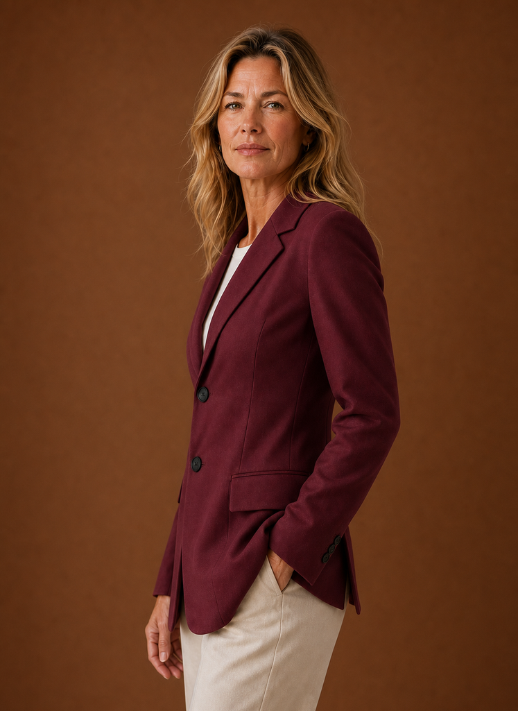 Women's Blazer - Tailored Longline Office Jacket | Areleon