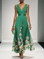 Carolin Floral Chiffon Summer Maxi Dress
