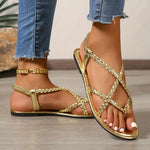 Julia Spring Woven Flat Sandals