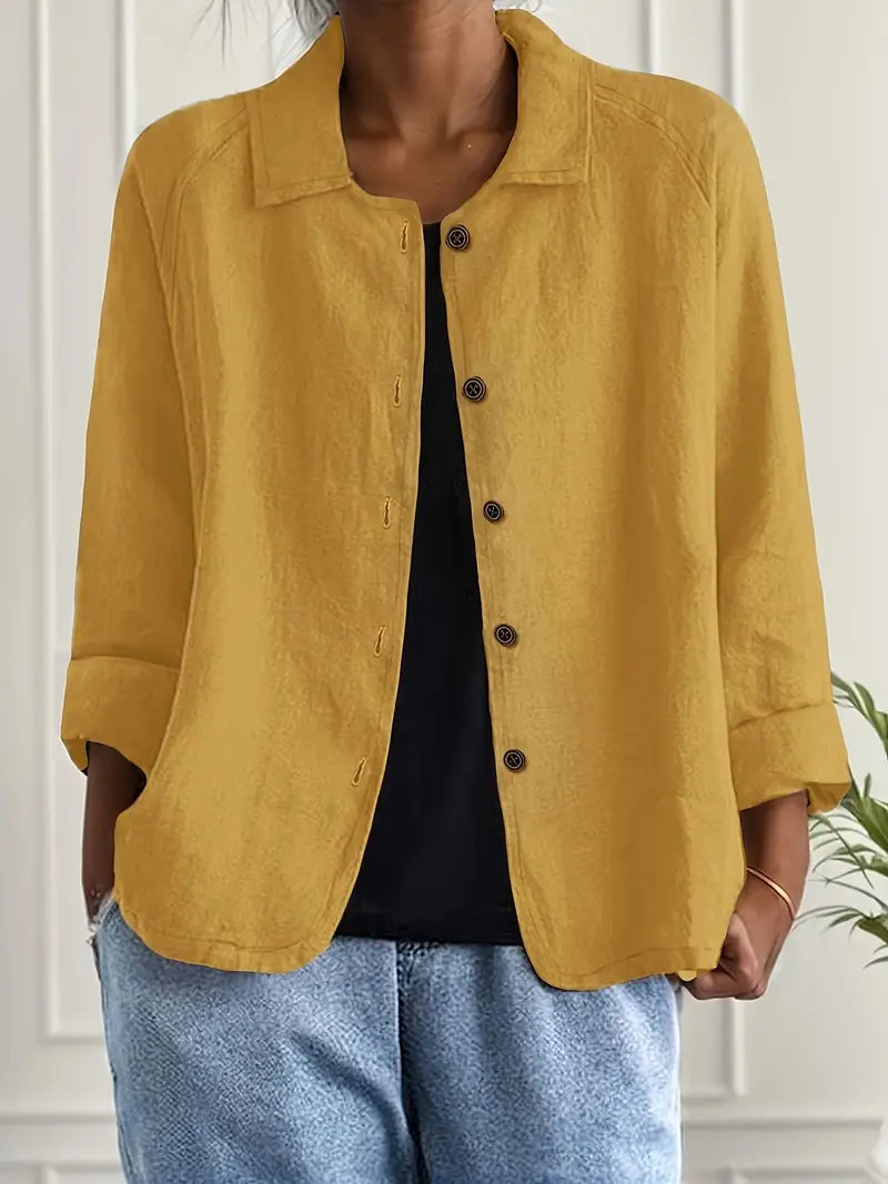 Hanna Lightweight Button-Front Jacket