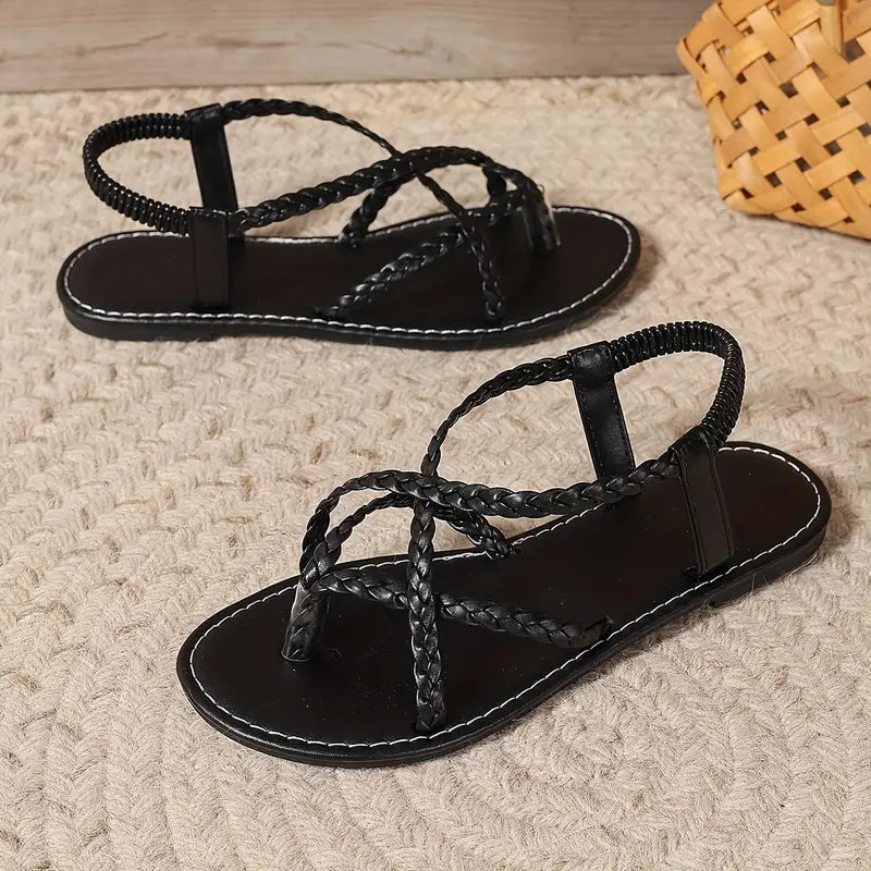 Julia Spring Woven Flat Sandals