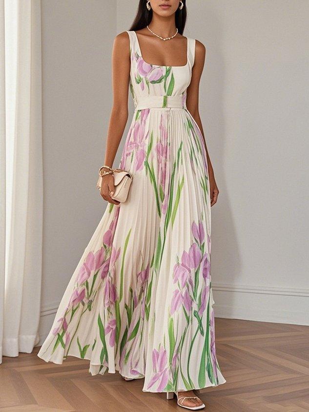 Brooklyn | Women’s Boho Floral Flowing A Line Dress