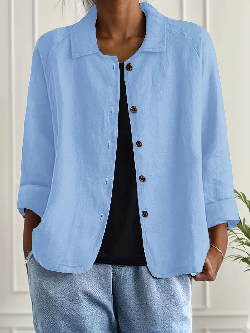 Hanna Lightweight Button-Front Jacket