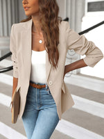 Christa One-Button Casual Blazer