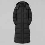 Camberley Longline Hooded Puffer Coat in black